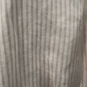 Chicos No Iron Linen shirt size 2 Tan stripes